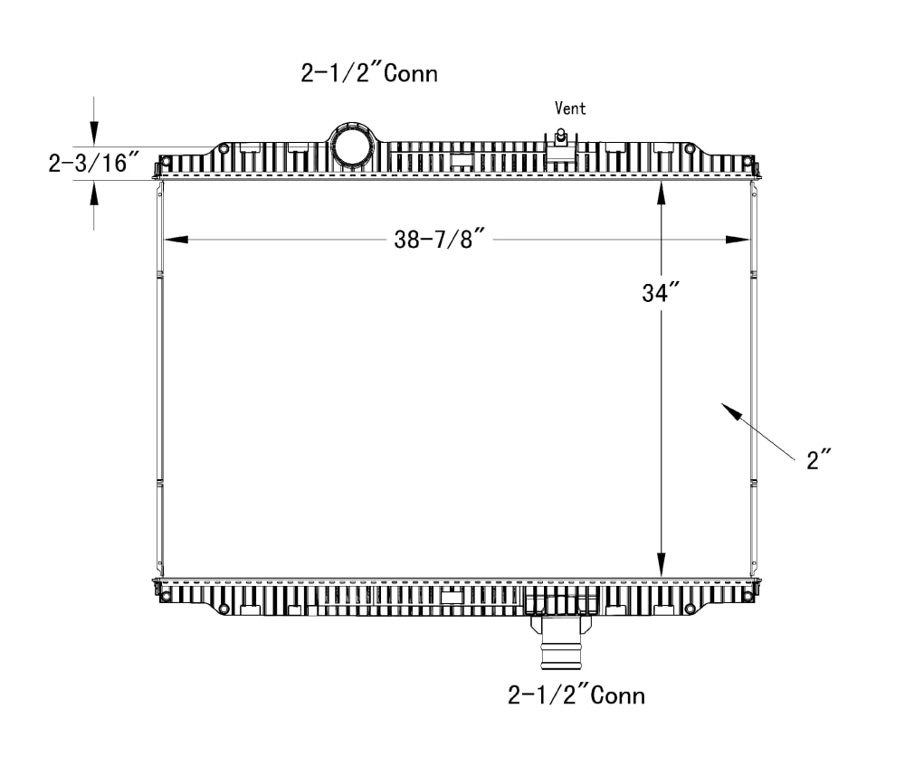 Thermo Solutions Manufacturing (TSM) Peterbilt Plastic Tank Radiator