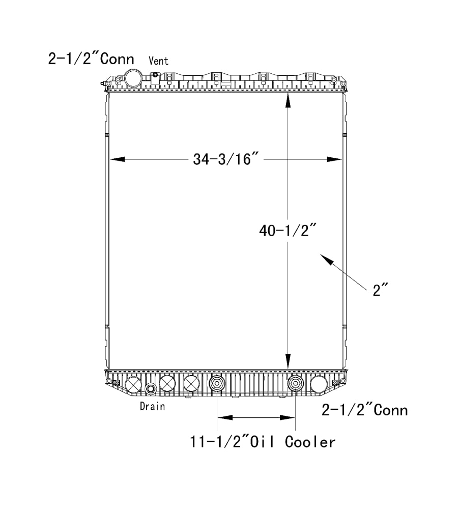 Thermo Solutions Manufacturing (TSM) Volvo-Mack Plastic Tank Radiator