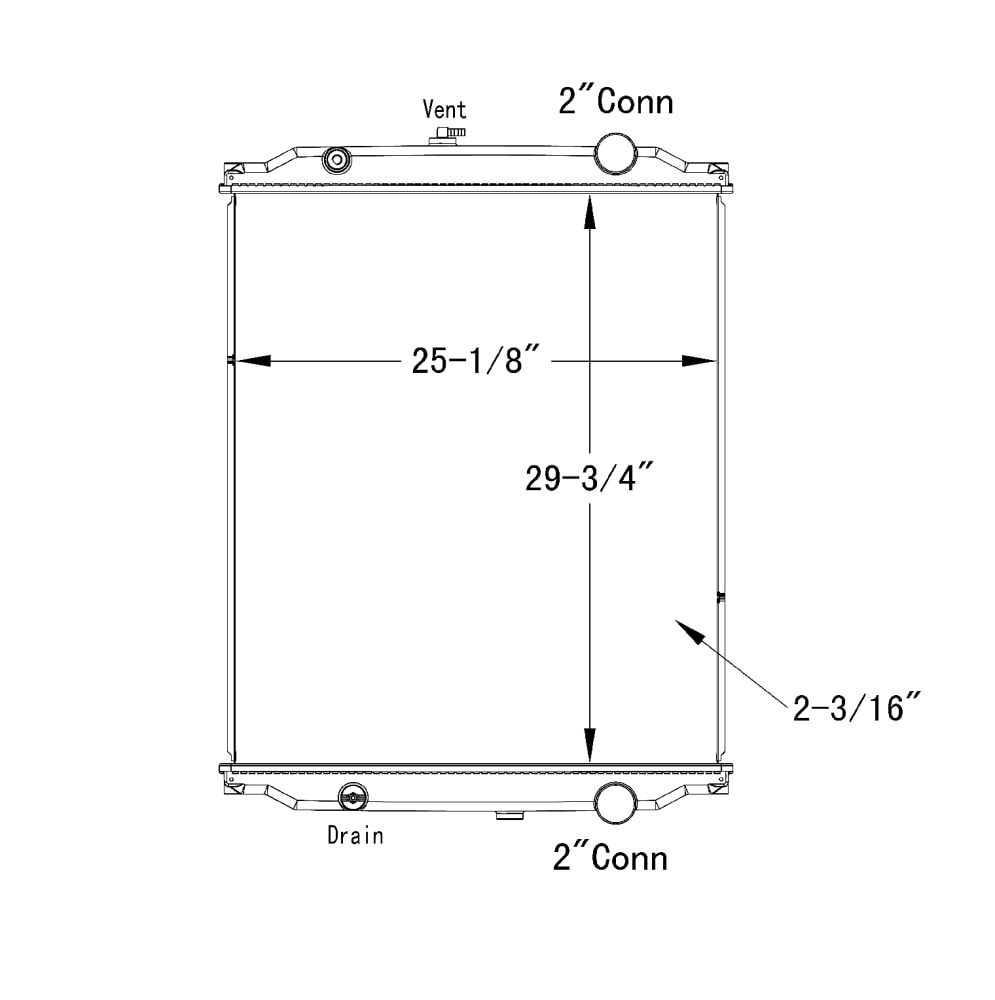 Thermo Solutions Manufacturing (TSM) Blue Bird Plastic Tank Radiator