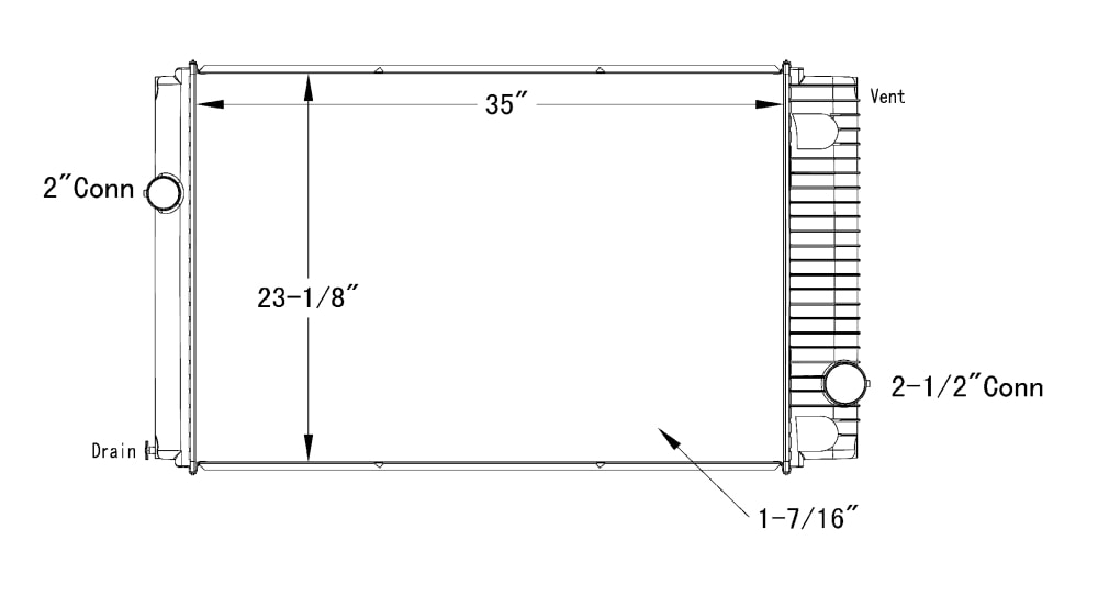 Thermo Solutions Manufacturing (TSM) Ford Plastic Tank Radiator