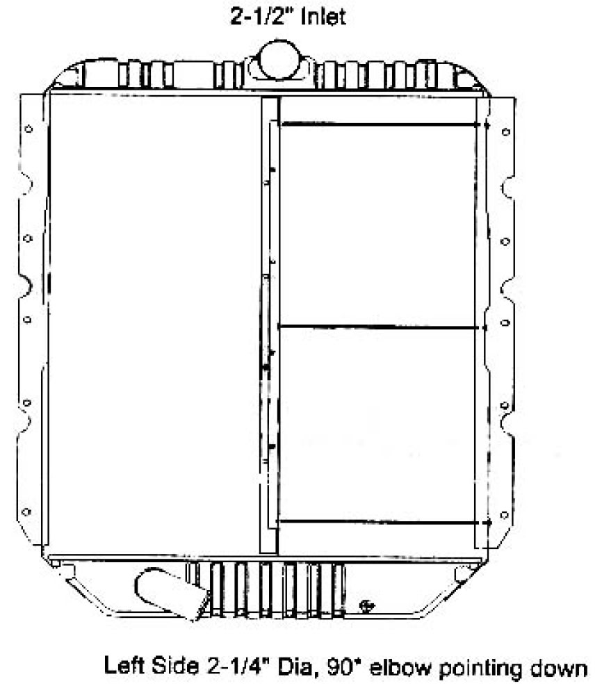 Thermo Solutions Manufacturing (TSM) Navistar-International Solder on Tank Radiator