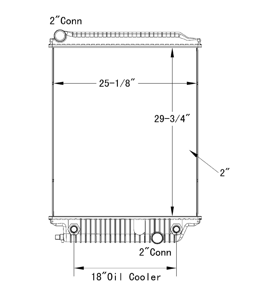 Thermo Solutions Manufacturing (TSM) Freightliner Plastic Tank Radiator
