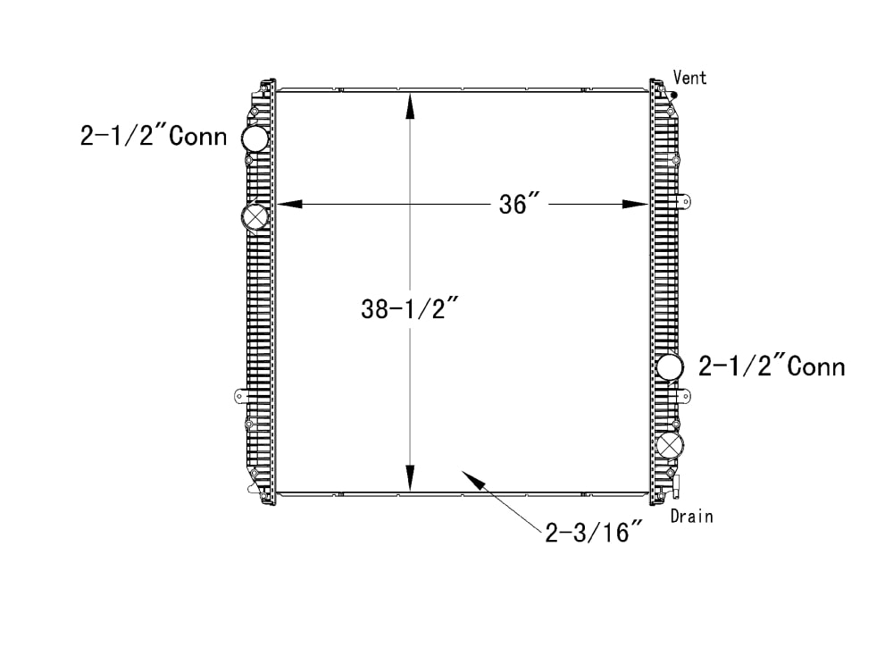 Thermo Solutions Manufacturing (TSM) Freightliner Plastic Tank Radiator