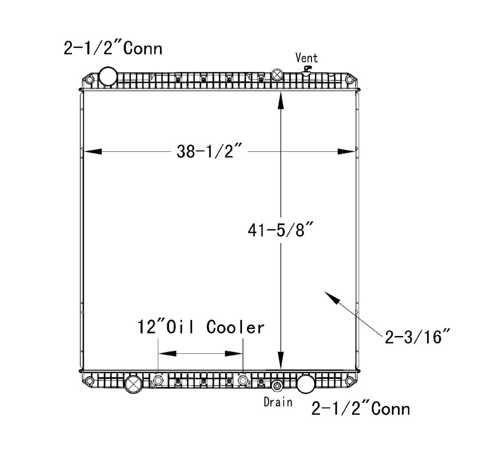 Thermo Solutions Manufacturing (TSM) Freightliner Plastic Tank Radiator