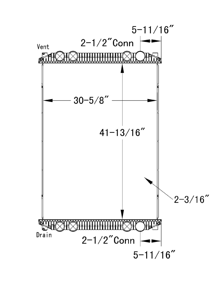 Thermo Solutions Manufacturing (TSM) Freightliner Plastic Tank Radiator