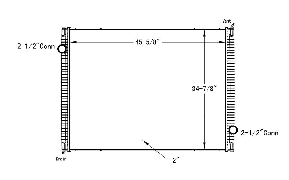 Thermo Solutions Manufacturing (TSM) Navistar-International Plastic Tank Radiator
