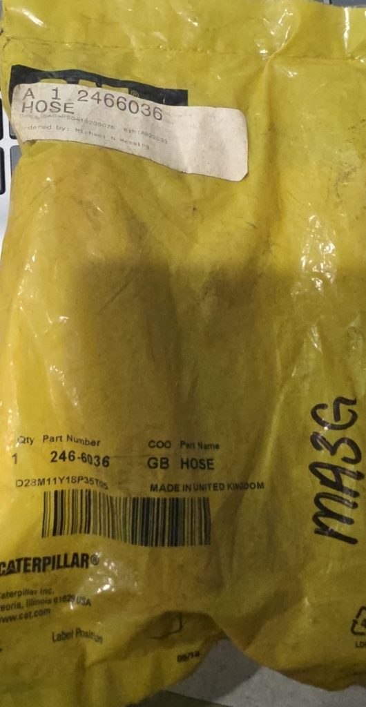 Genuine Caterpillar 246-6036 Turbo Oil Drain Hose – CAT C7 C9 C15 C18