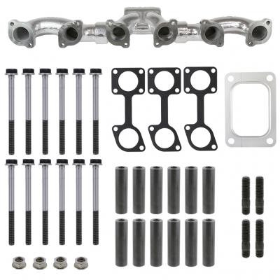 HI-PERFORMANCE EXHAUST MANIFOLD KIT WITH STRAIGHT TURBO MOUNTING (Thermashield Coating)