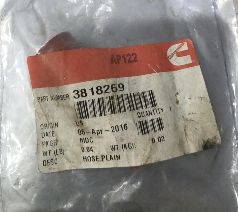 Genuine Cummins 3818269 Plain Hose – OEM Engine Hose